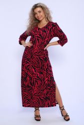 Платье женское 59205 черный/красный